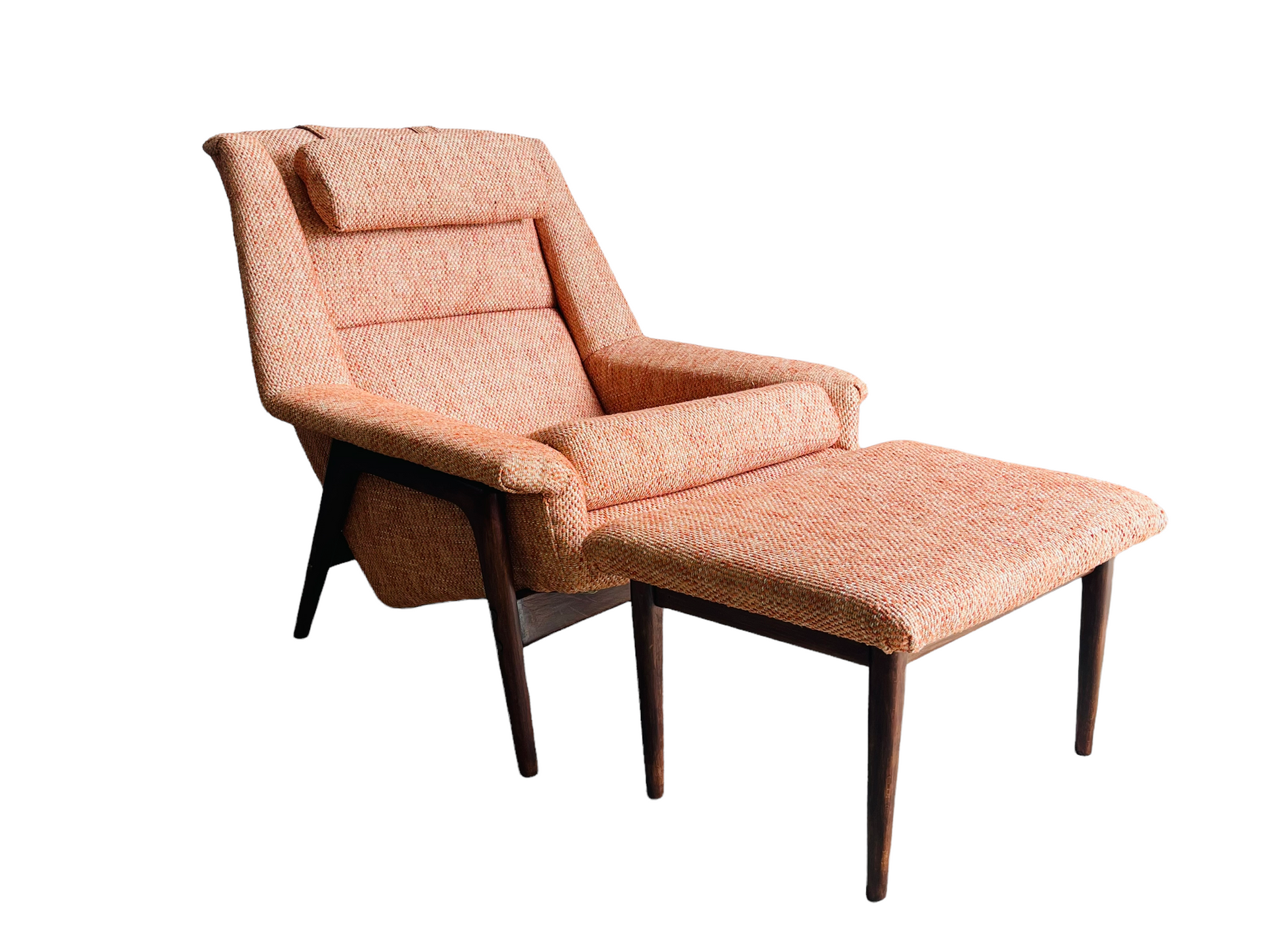 Folke Ohlsson Walnut Lounge Chair & Ottoman for DUX  image 0