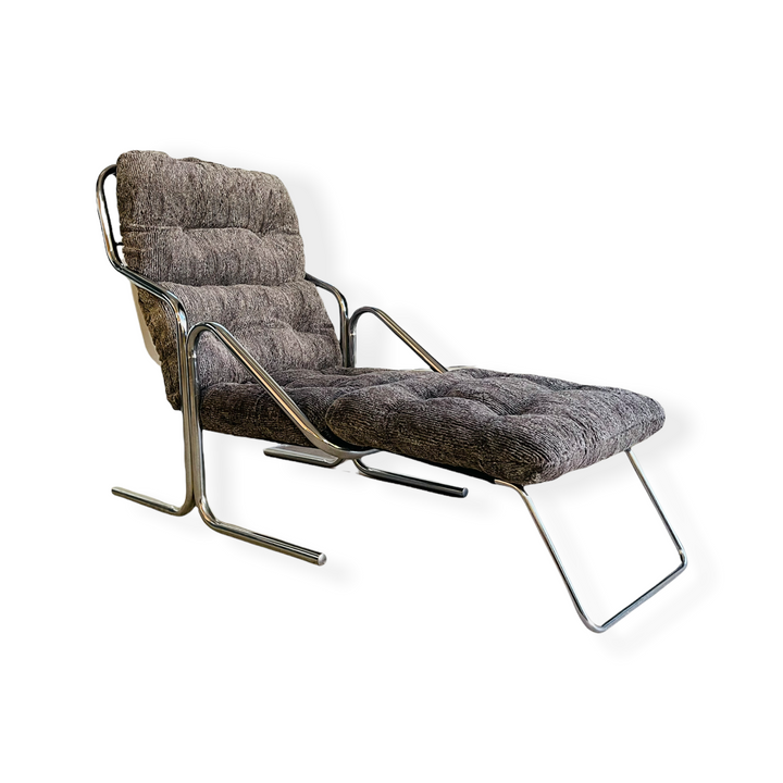 Mid-Century Modern Chrome Chase Lounge Chair  by Jerry Johnson for Landes image 0