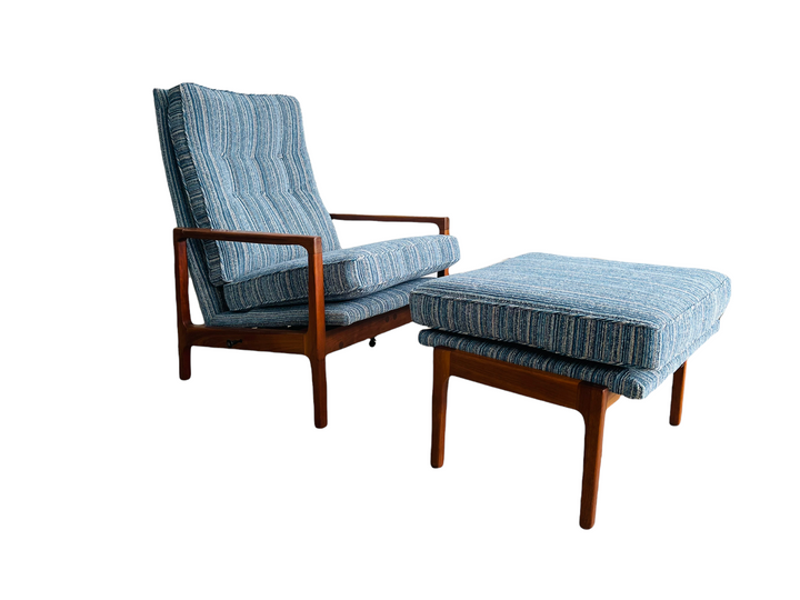 Milo Baughman Reclining Chair & Ottoman by James INC  image 0