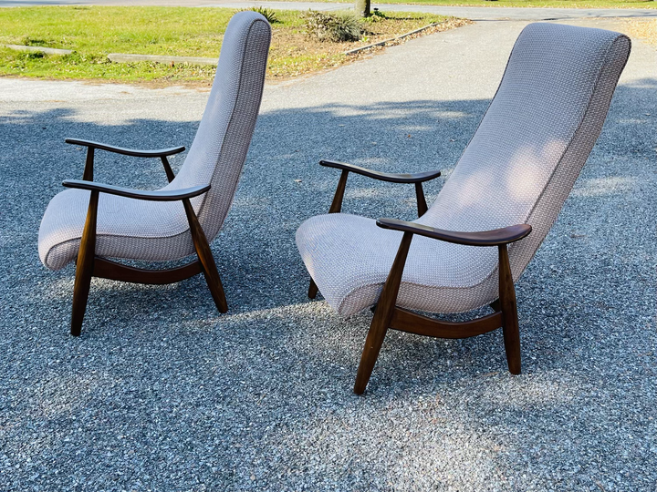 Pair Mid-Century Modern Lounge Chairs image 1