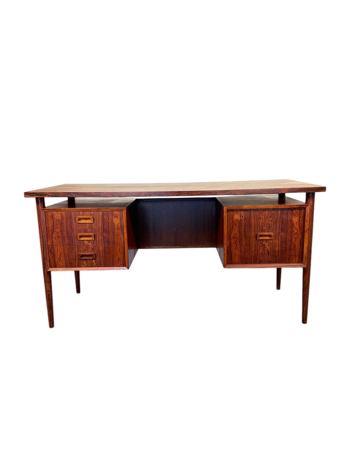 Mid-Century Danish Rosewood Executive Desk by Arne Vodder for Bornholm image 0