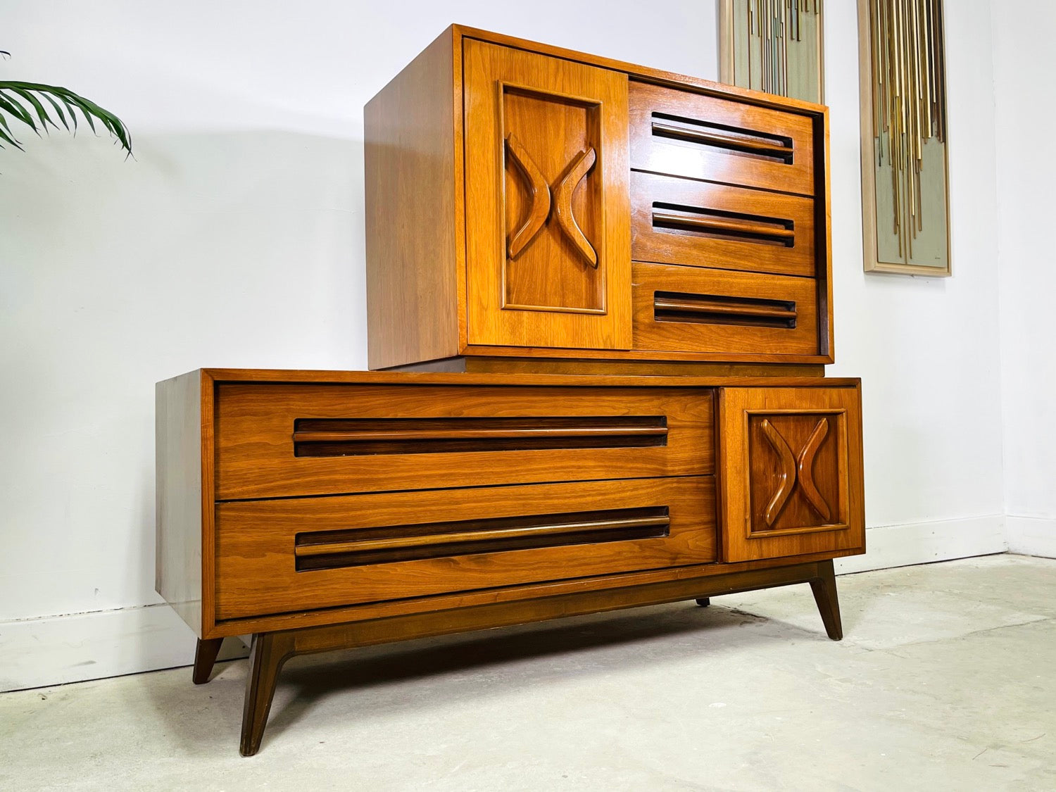Mid-Century Modern Highboy Dresser by Young Furniture MFG.  image 1