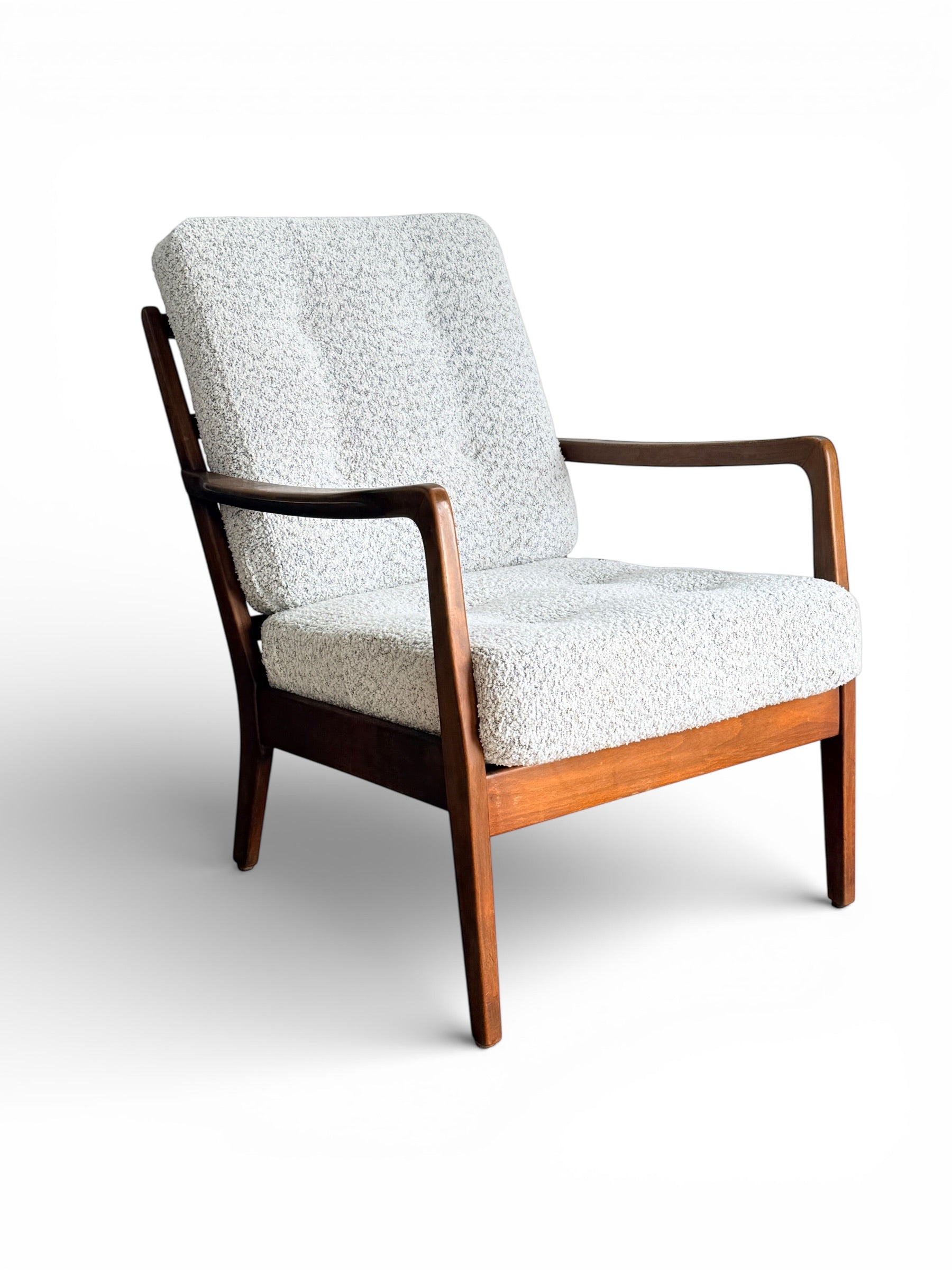 Mid Century Modern Danish Style Lounge Chair Attributed to Ole Wanscher 1960s