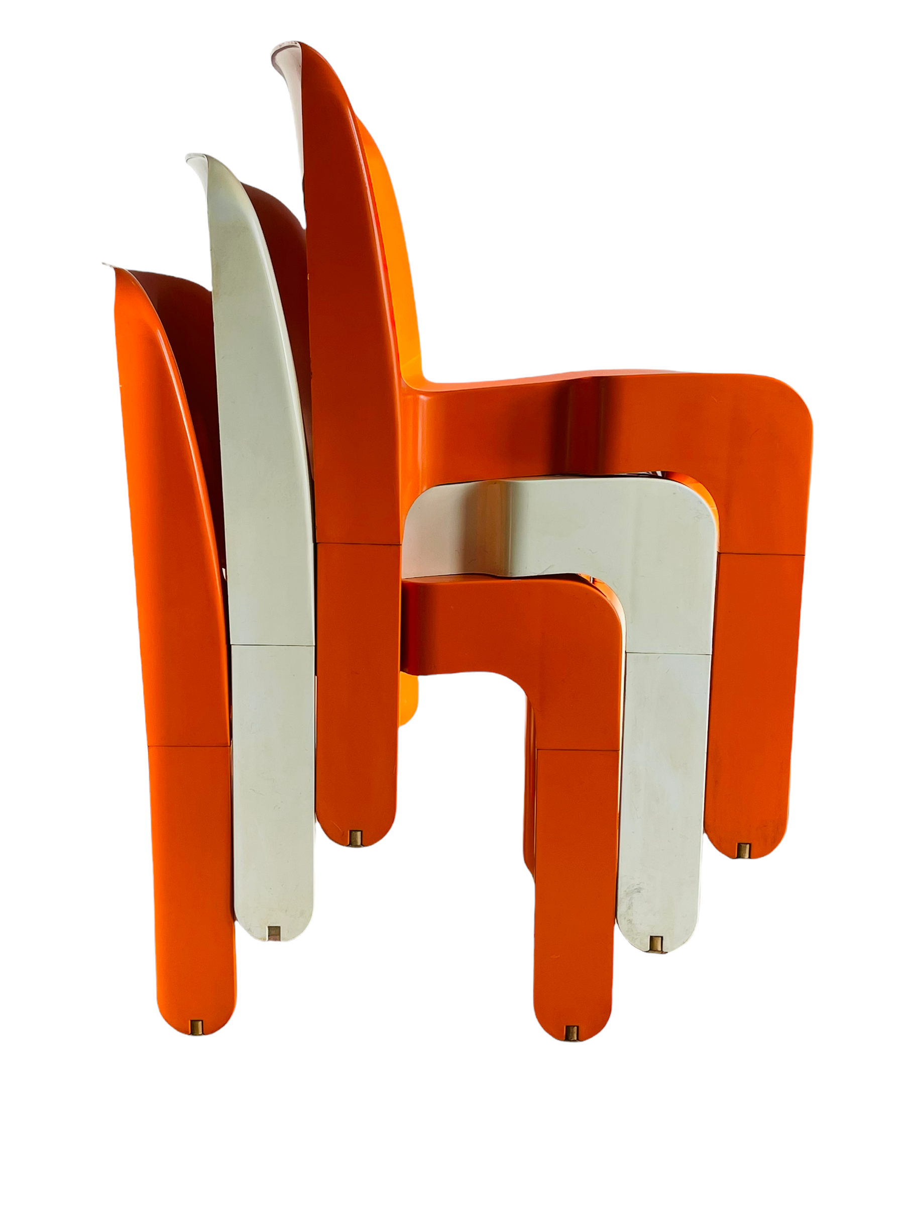 Set 3 Iconic "Universal Chair" by Joe Colombo for Kartell 1967 image 2