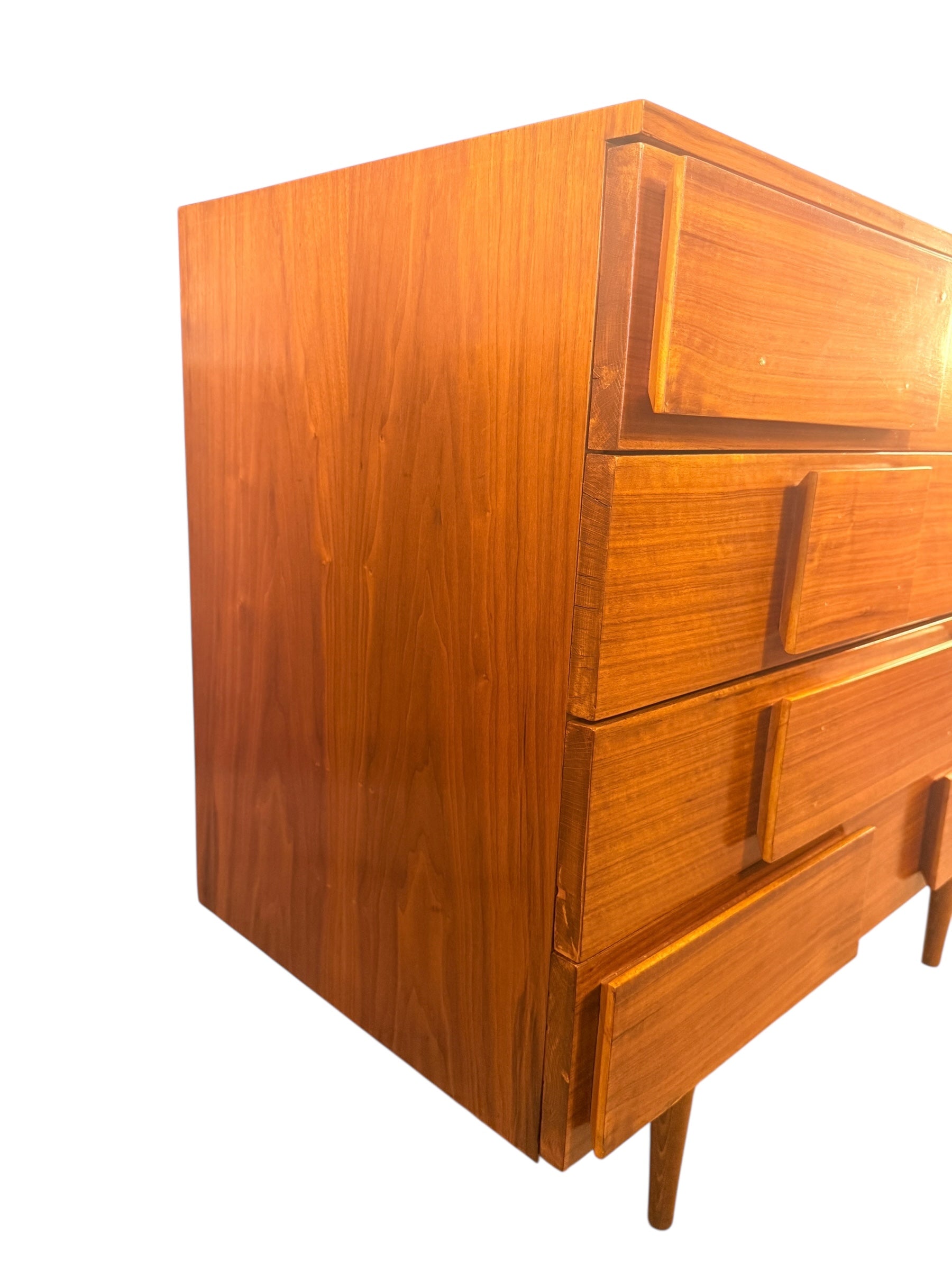 Mid-Century Modern Walnut Dresser – Italian Style image 10