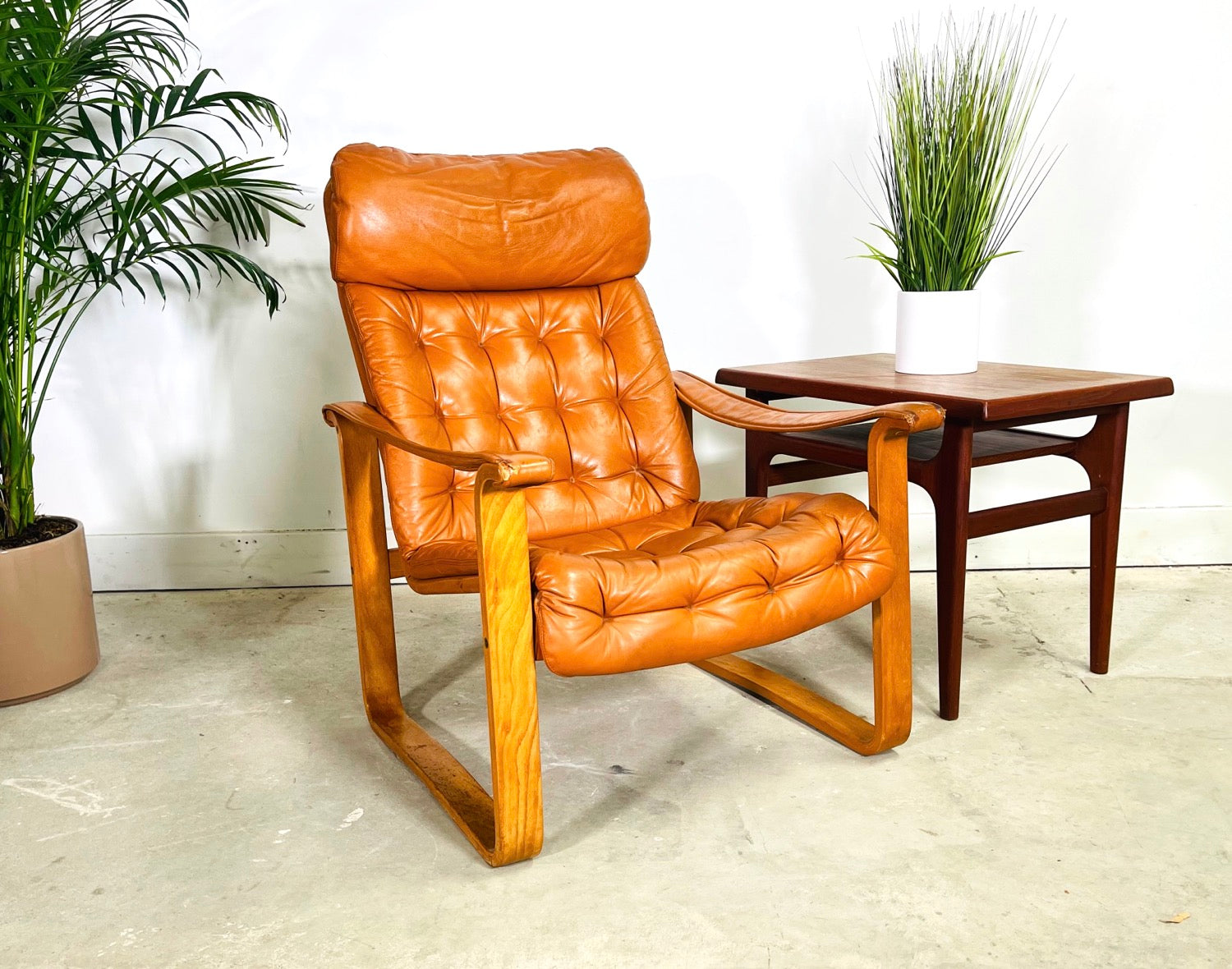 Mid-Century Danish Modern Leather Armchair by OY BJ Dahlqvist image 0