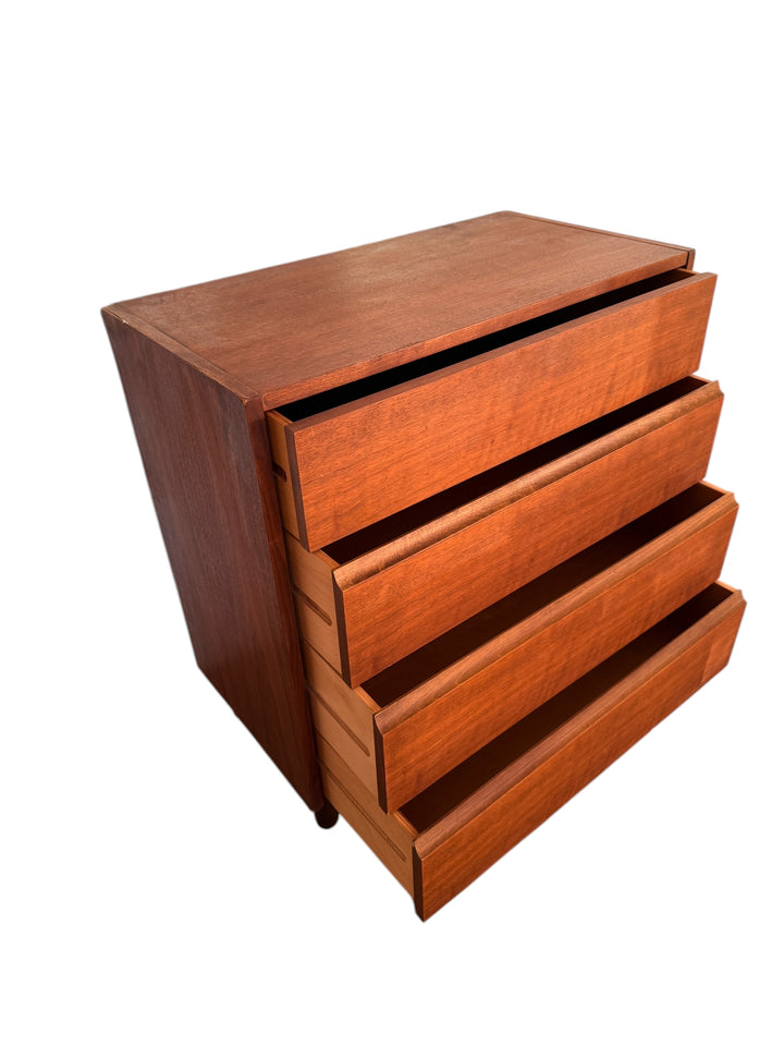 Mid-century Modern Walnut Four Drawer Dresser  image 4