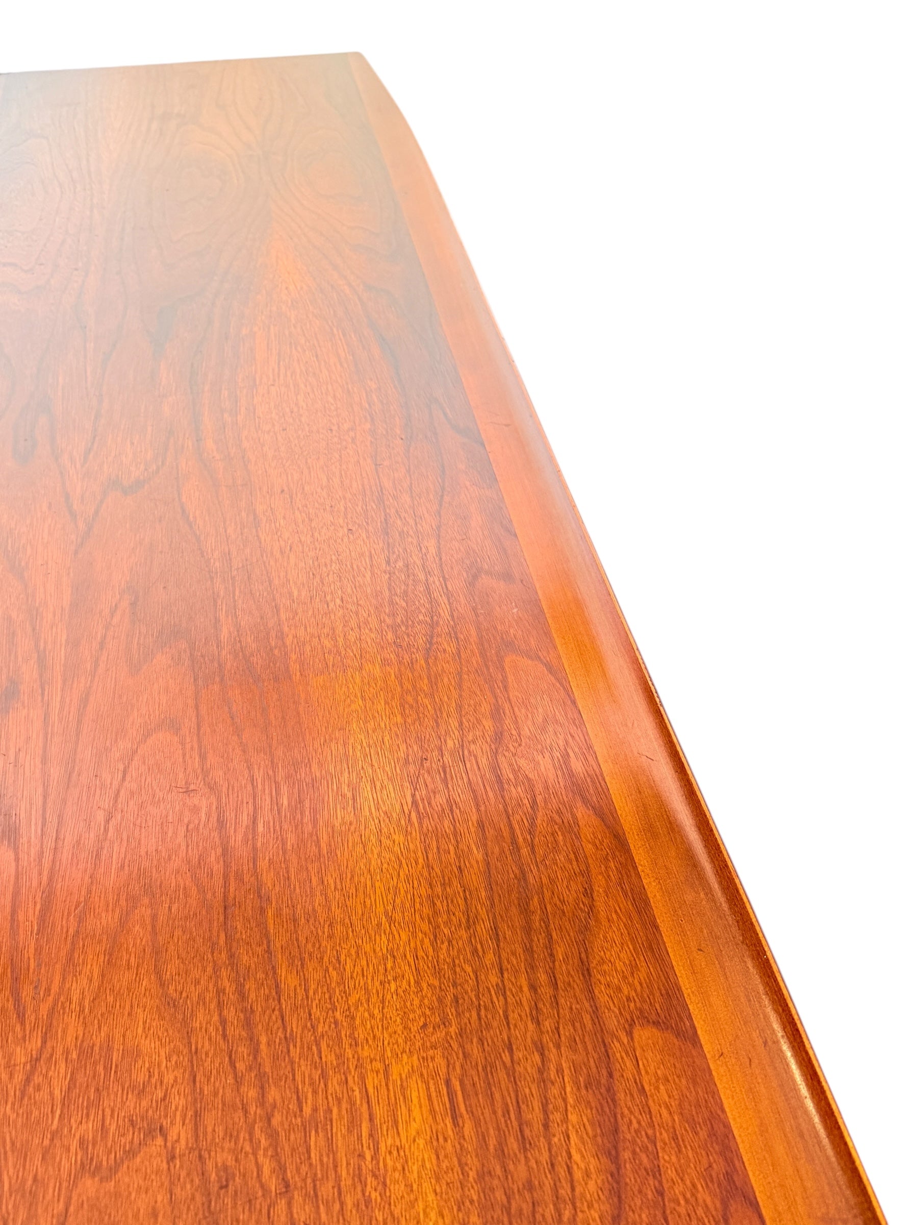 Mid-Century Modern Surfboard Coffee Table by Bassett in Black Walnut image 10