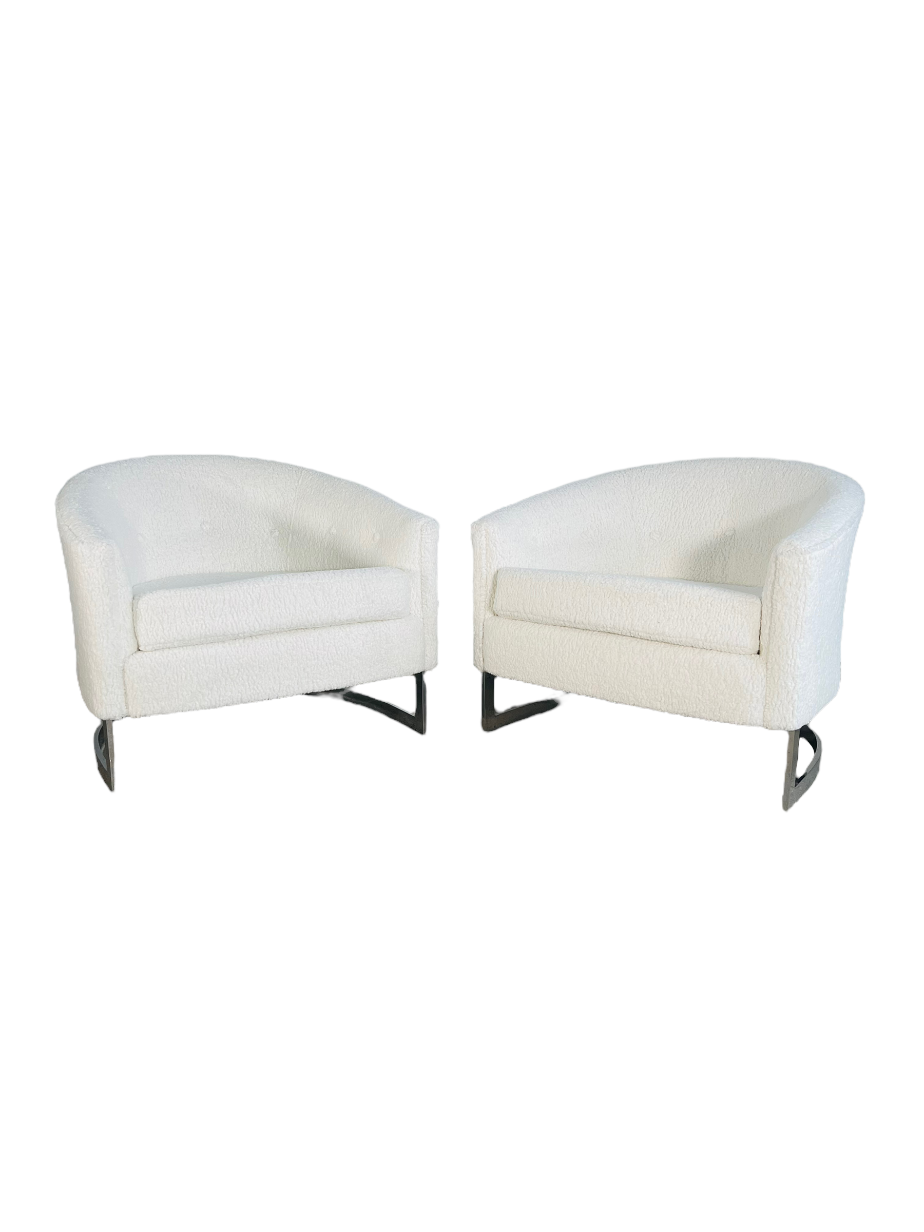1968 Finn Andersen for Selig Boucle Chairs - Pair image 11
