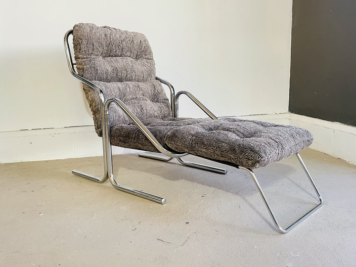 Mid-Century Modern Chrome Chase Lounge Chair  by Jerry Johnson for Landes image 3