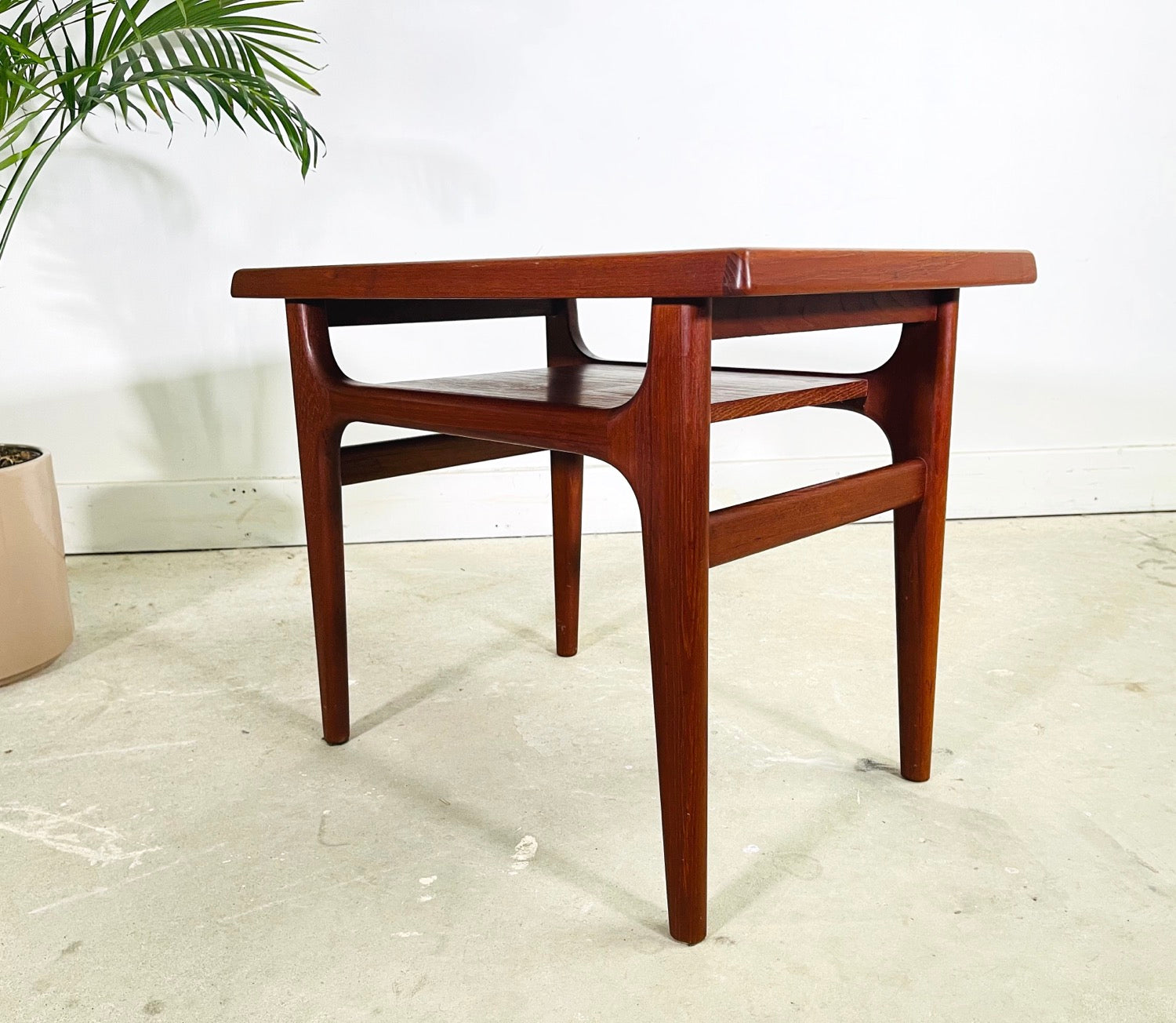 Mid-Century Danish Modern Teak Side Table by NIELS BACH 1960s image 2
