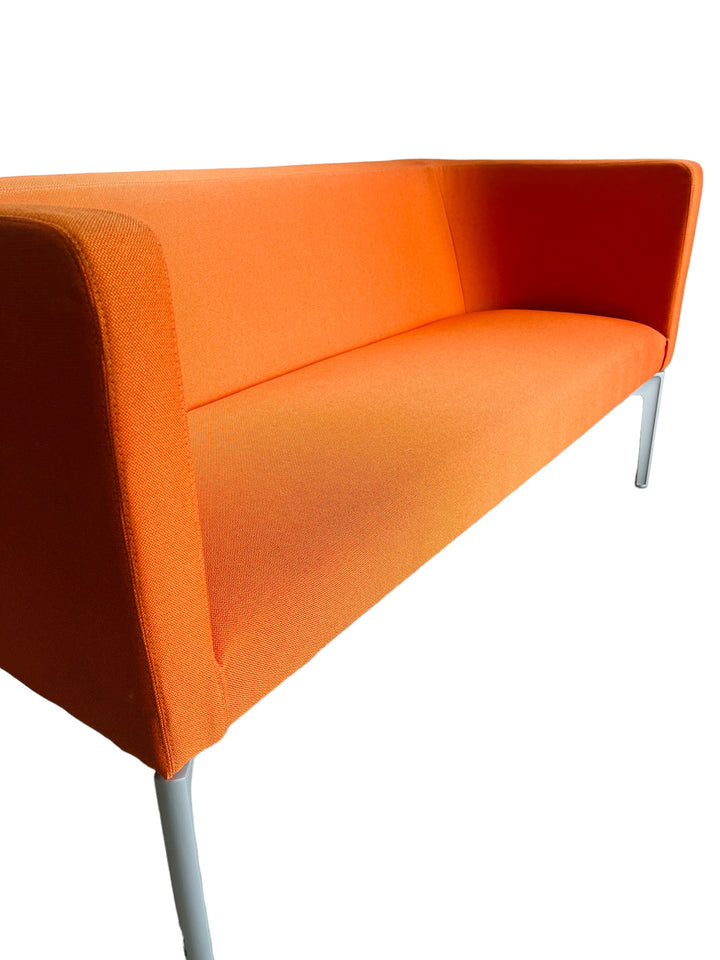 Steelcase Bivi Rumble Seat Collection: Vibrant Orange Modern Sofa image 2