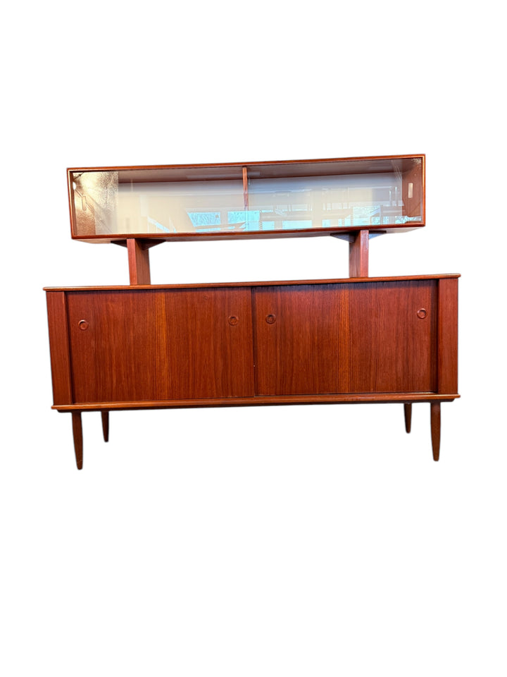 Mid-Century Modern Teak Sideboard + Hutch by R. Huber – 1960s image 2