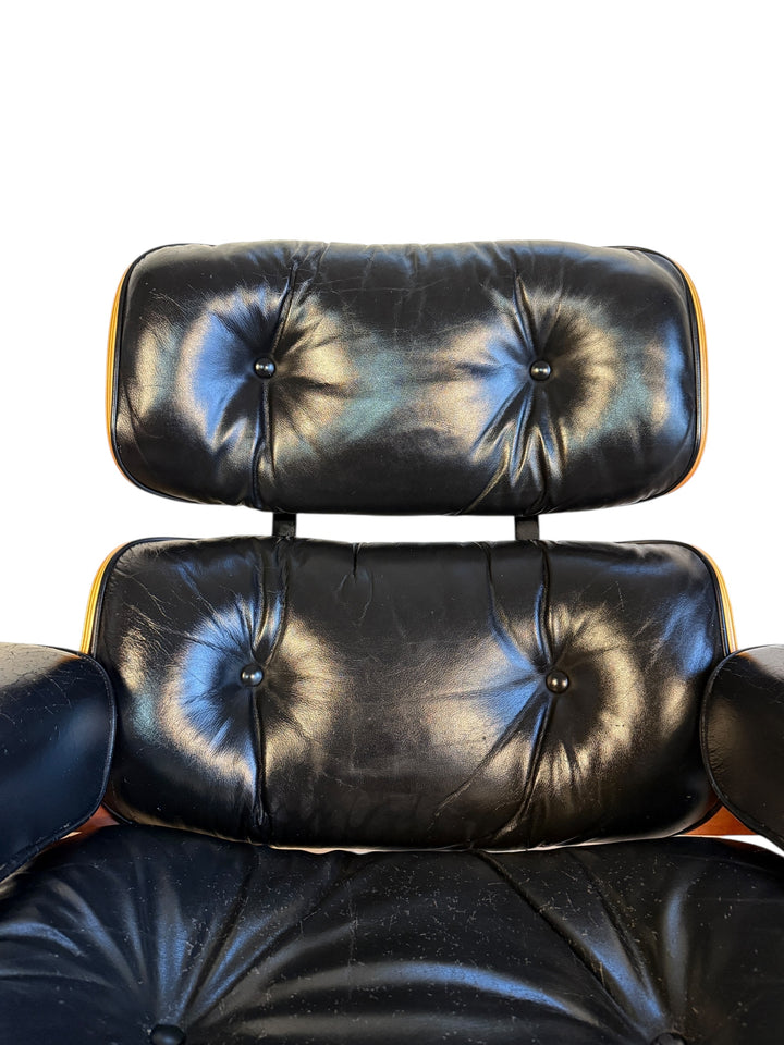Authentic Herman Miller Eames Lounge Chair in Black Leather image 10