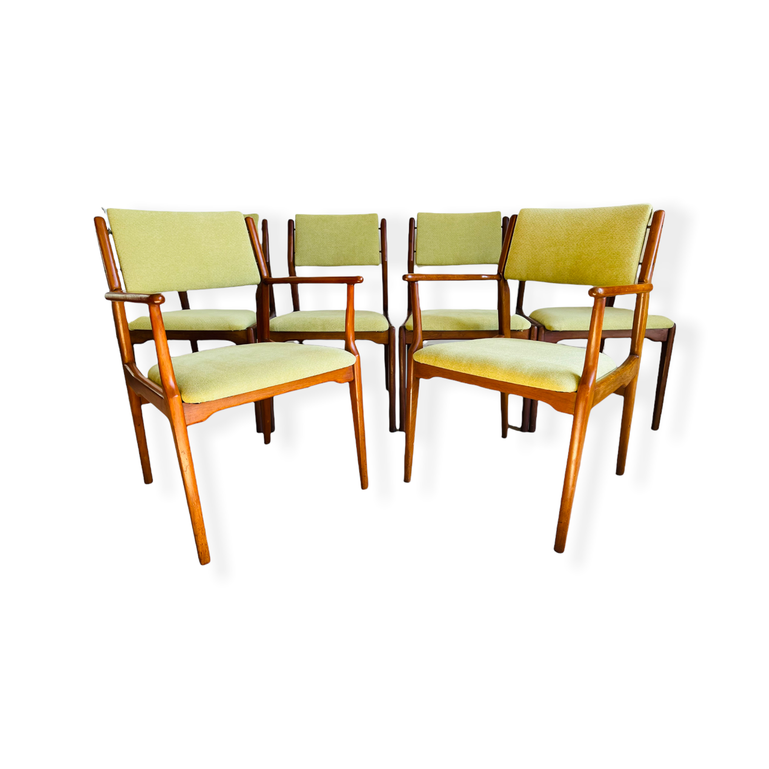 Set 6 Mid-Century Modern Walnut Dining Chairs image 0