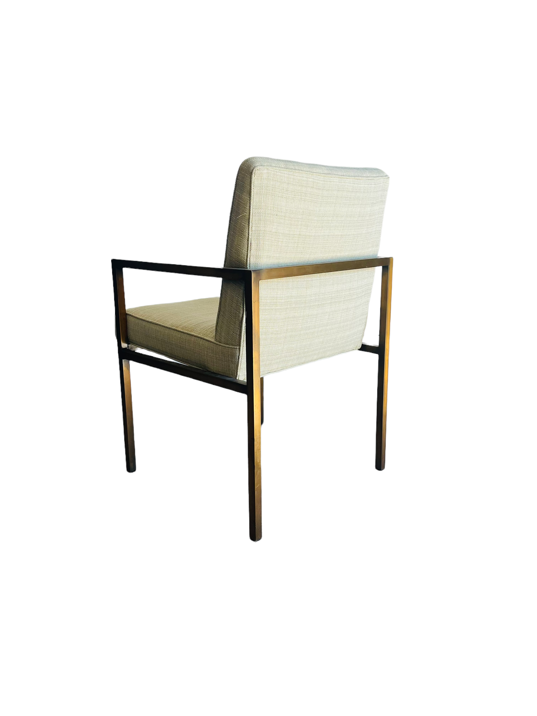 Mid Century Modern Brass Frame Armchair image 5