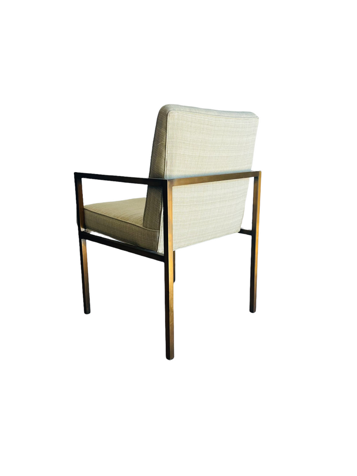 Mid Century Modern Brass Frame Armchair image 5