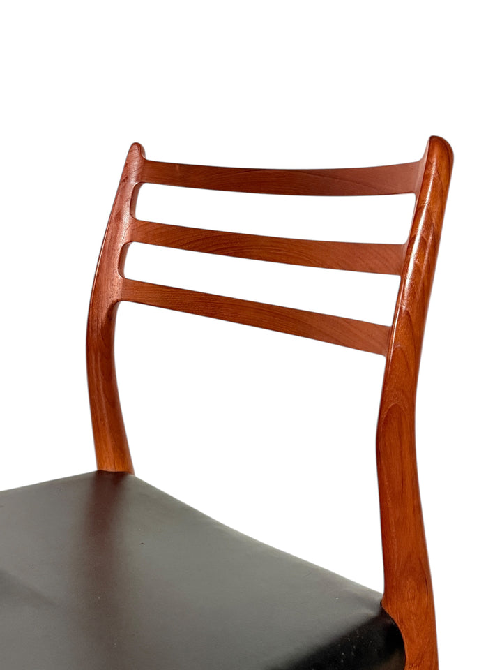 Set of Six Mid-Century Danish Teak Dining Chairs by Niels Otto Møller, Model 78 image 10