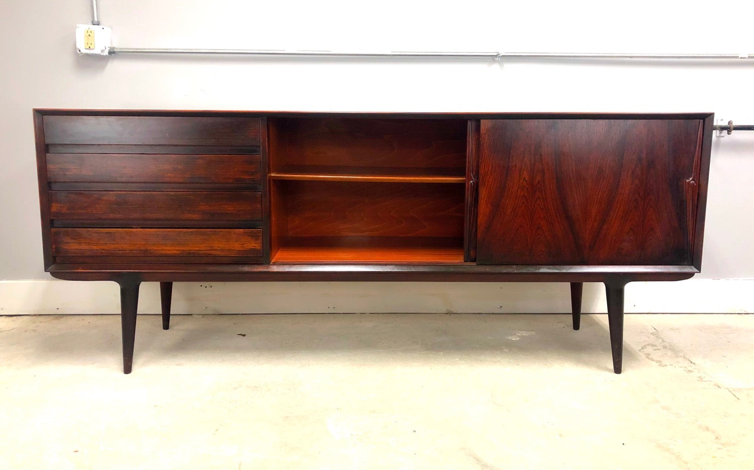 Danish Modern Rosewood Credenza By Gunni Omann For Omann Jun image 4