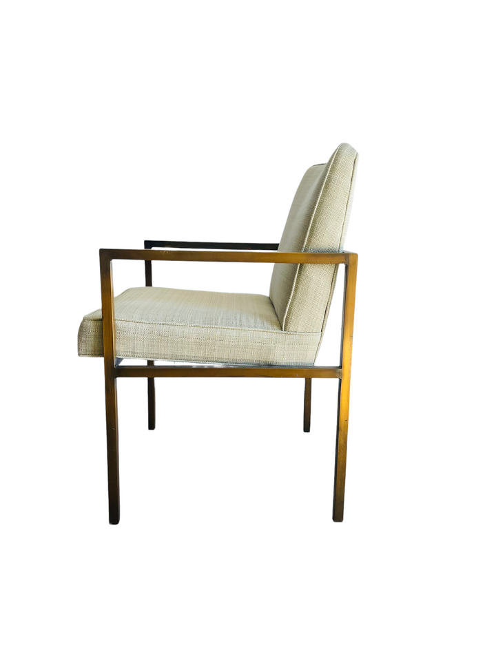 Mid Century Modern Brass Frame Armchair image 6