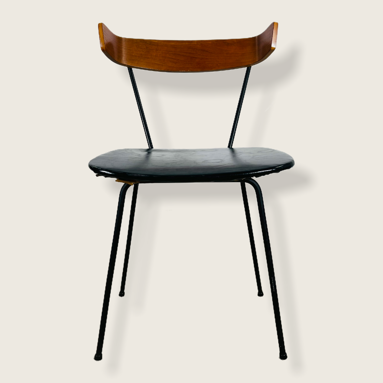 Mid-Century Modern Paul McCobb Style 1535 Iron & Walnut Desk or Dining Chair image 1
