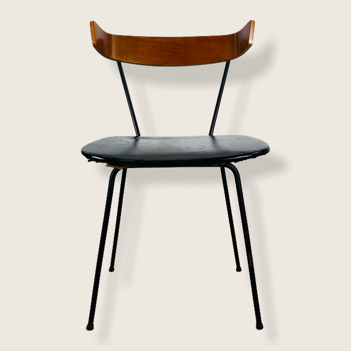 Mid-Century Modern Paul McCobb Style 1535 Iron & Walnut Desk or Dining Chair image 1