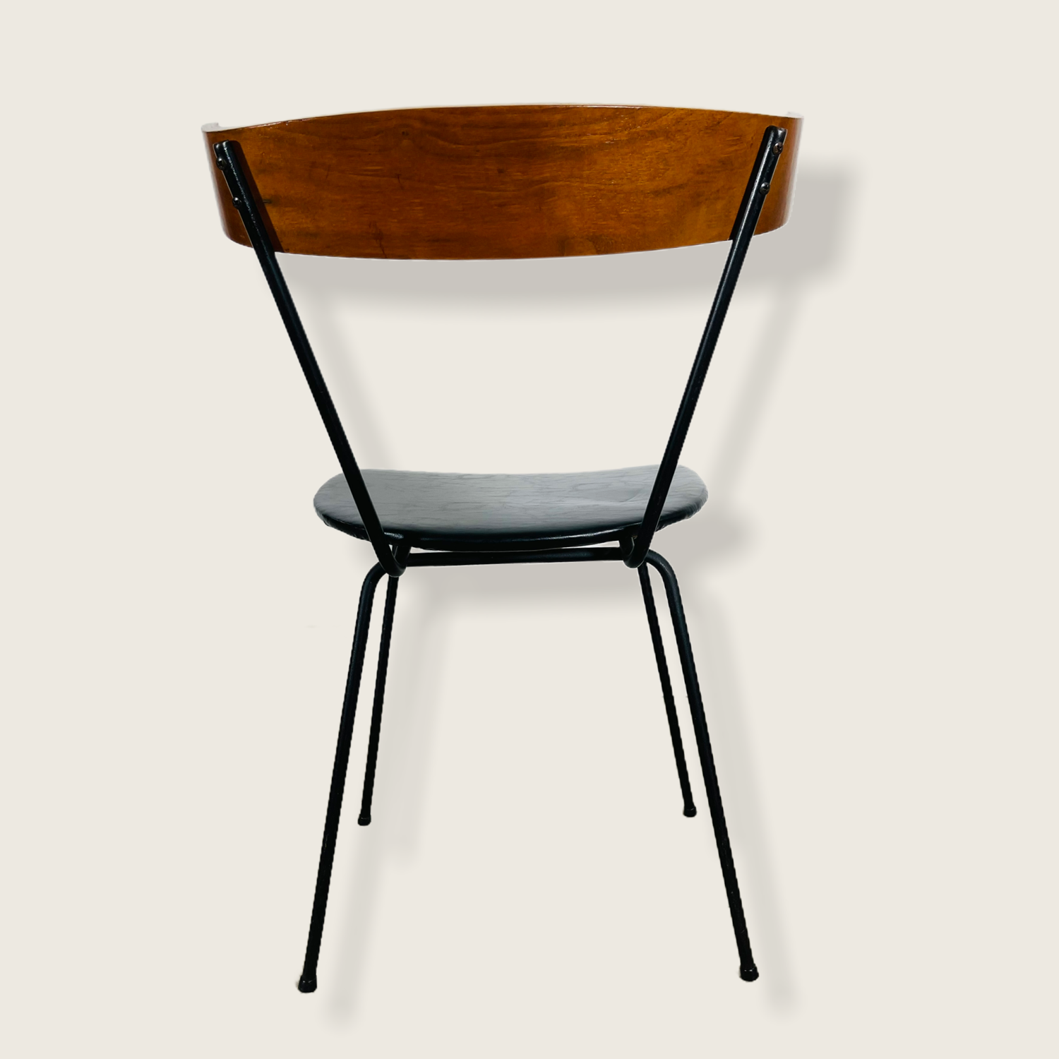 Mid-Century Modern Paul McCobb Style 1535 Iron & Walnut Desk or Dining Chair image 6