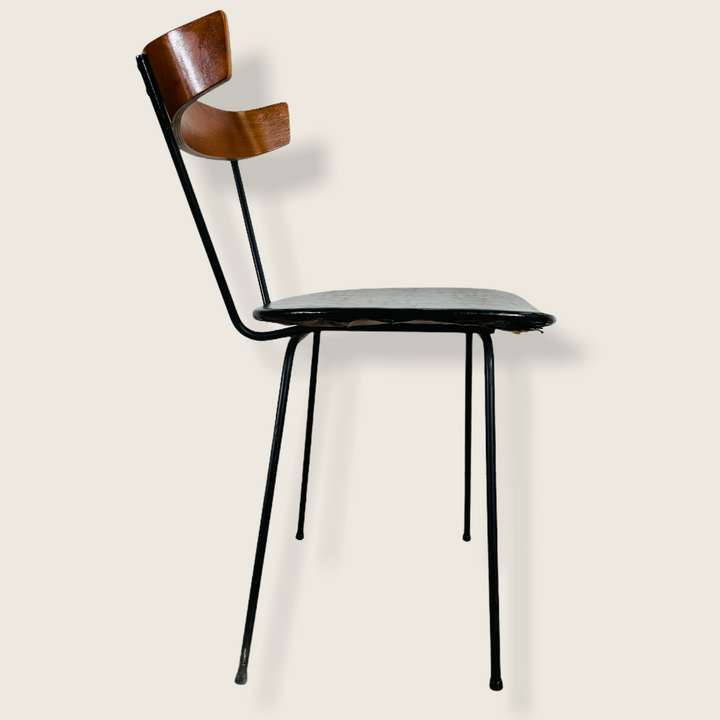 Mid-Century Modern Paul McCobb Style 1535 Iron & Walnut Desk or Dining Chair image 5