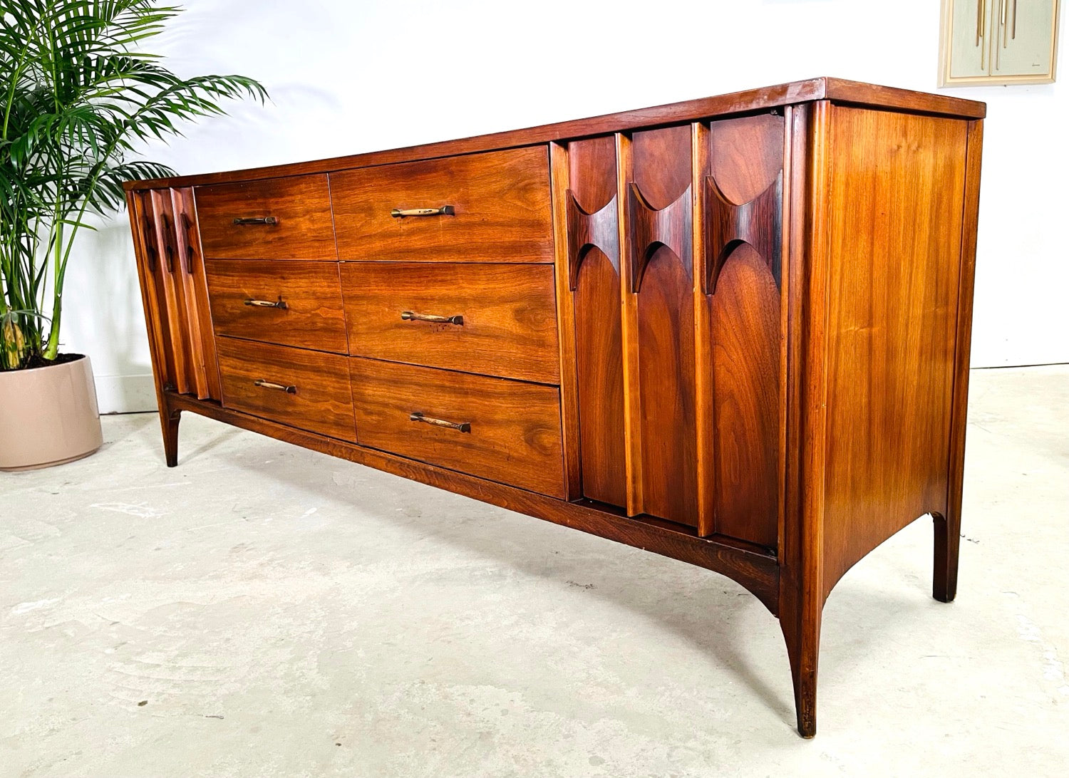 Mid-Century Modern Walnut  Credenza / Dresser By Kent Coffey image 1
