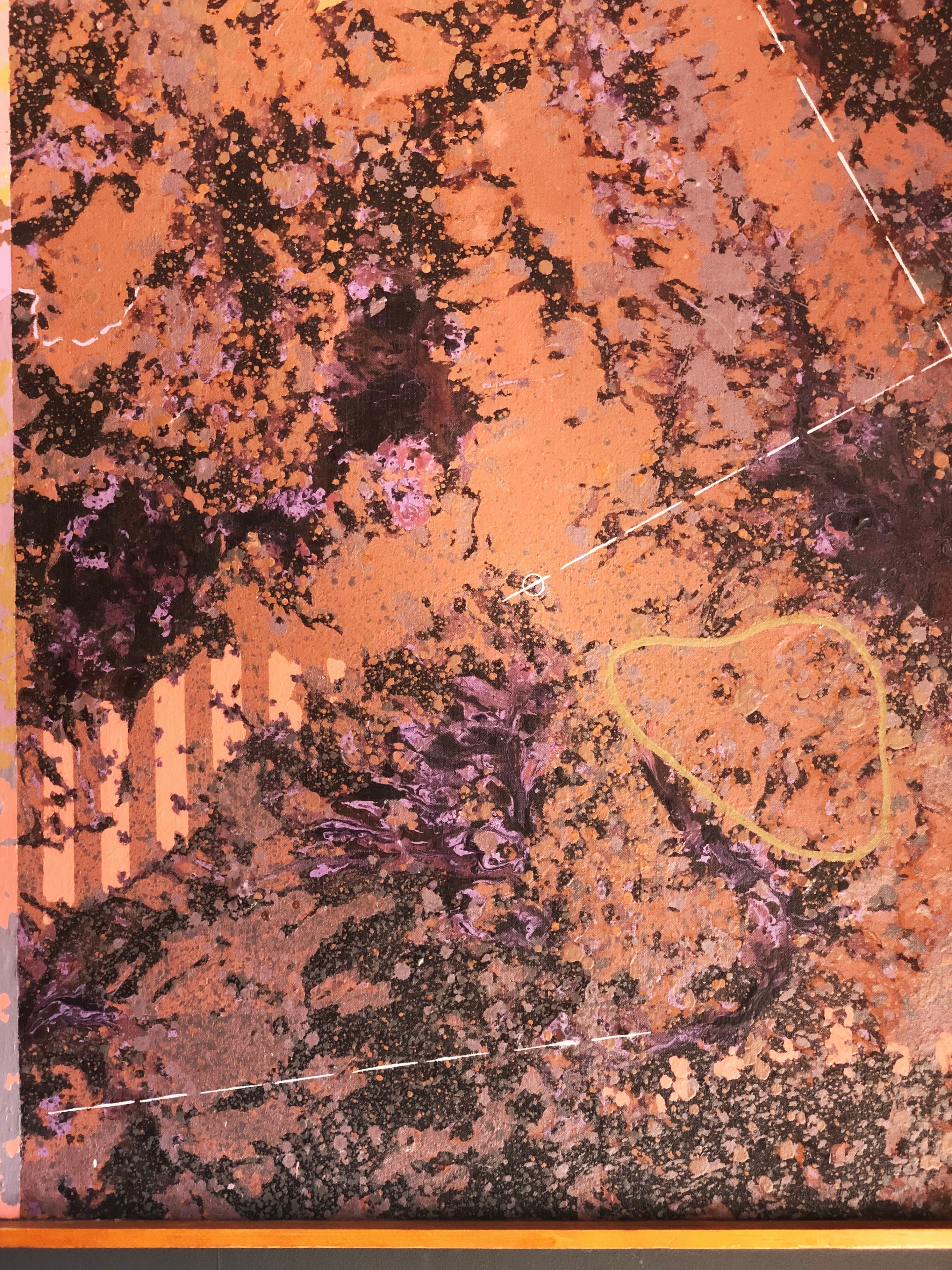 1976 Acrylic On Canvas By Carl Caivano, Space Scape Scanned image 6
