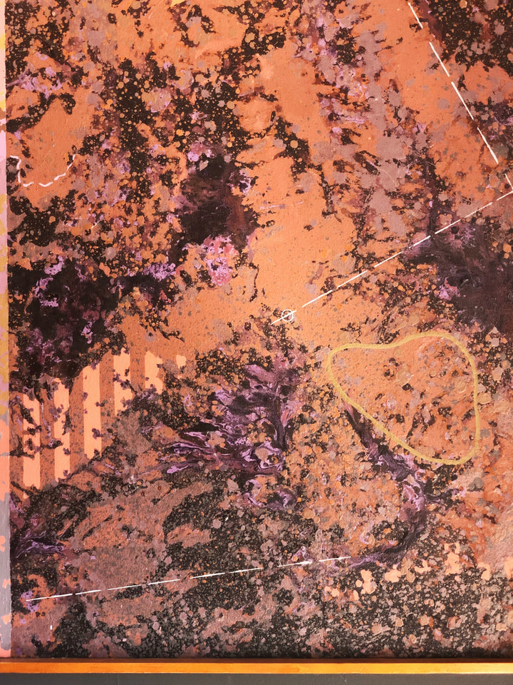 1976 Acrylic On Canvas By Carl Caivano, Space Scape Scanned image 6