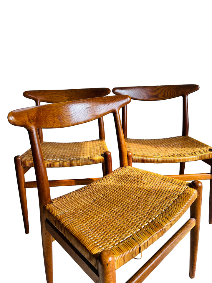 Set 3 Hans J. Wegner Chairs Side Chairs C M Madsens image 4