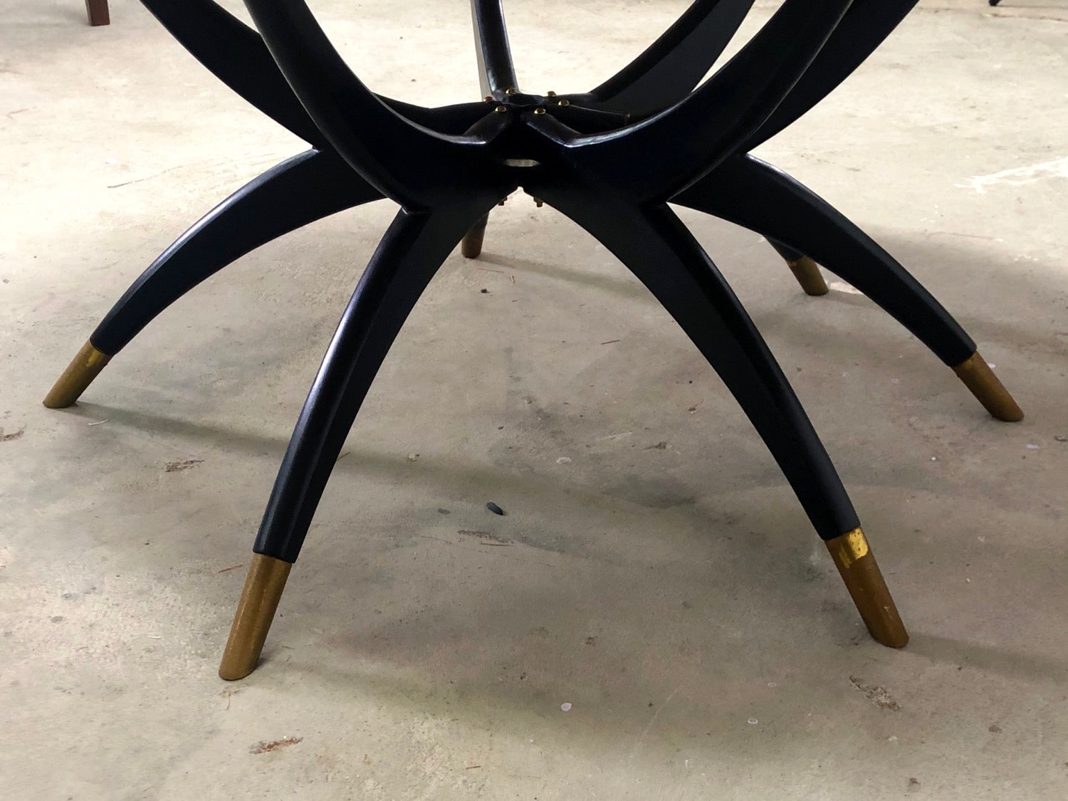 Italian Travertine Stone Top  Spider Coffee Table image 7