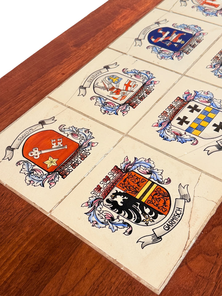 Mid Century Modern Walnut Coffee Table With Tile Inlay image 13