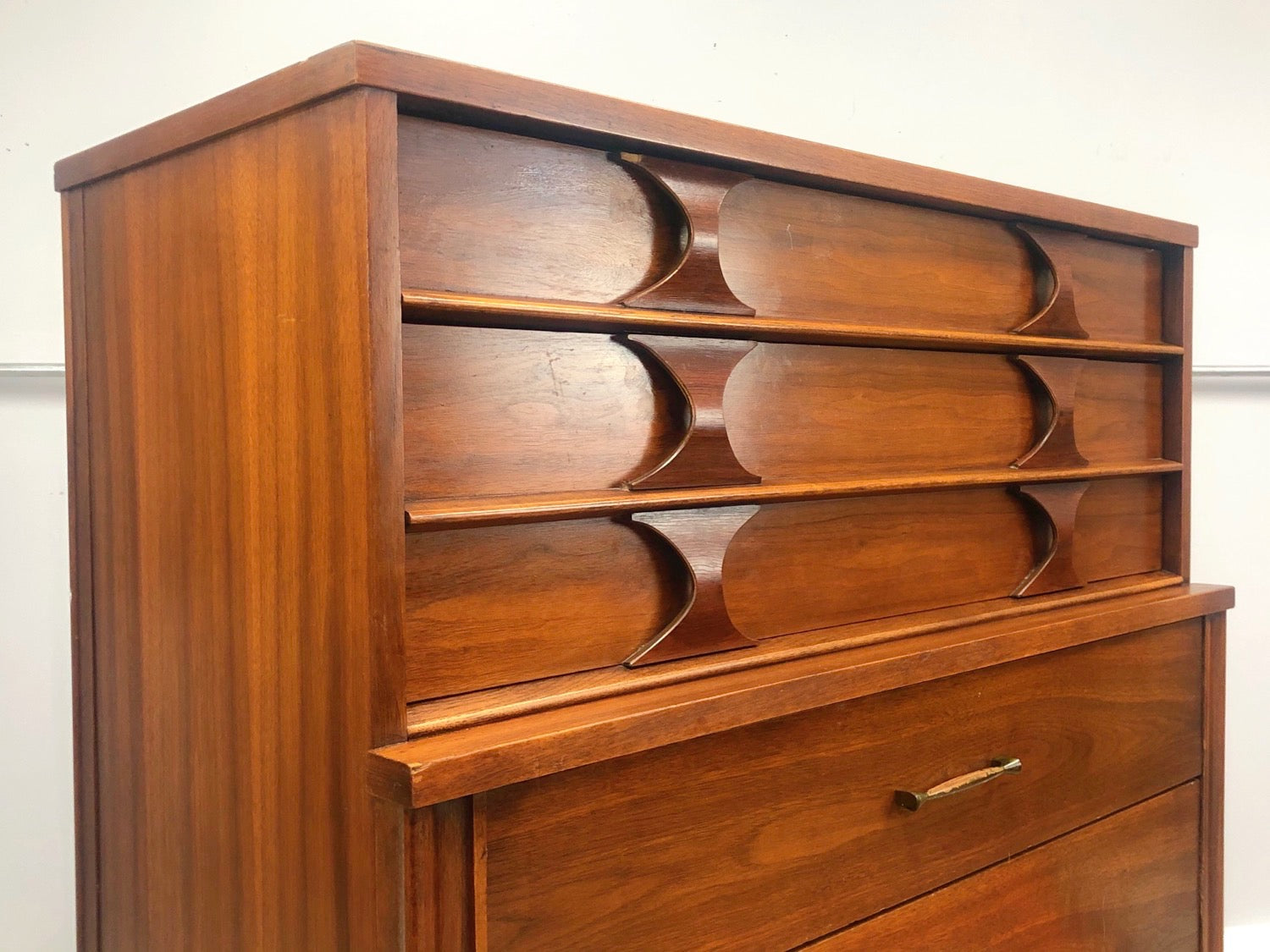 Mid-Century Modern Highboy Dresser By Kent Coffey Perspecta image 3