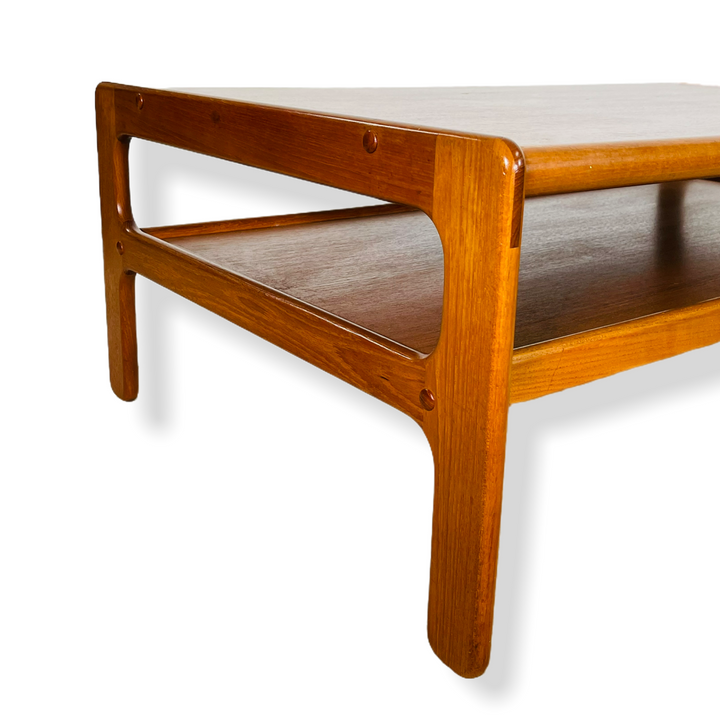 1970s Danish Modern Teak Two Tier Coffee Table by Kristensen Thomassen for Mored image 10