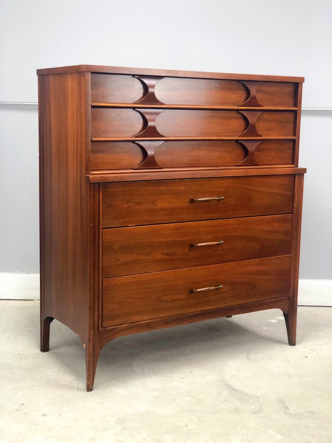 Mid-Century Modern Highboy Dresser By Kent Coffey Perspecta image 0