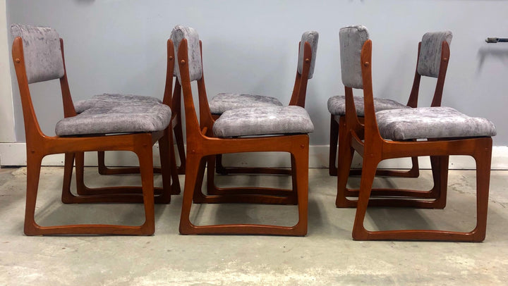 Set of 6 Danish Modern Sculptured Teak Dining Chairs image 4