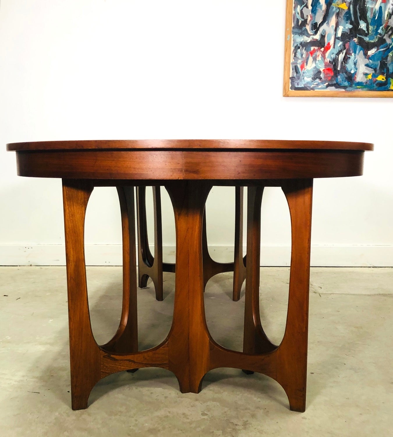 Rare Mid-Century Modern Young Manufacturing Walnut Dining Table image 6