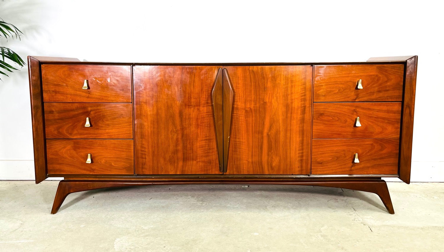 Mid-Century Modern Walnut Dresser / Credenza by Genova Furniture Co. image 11