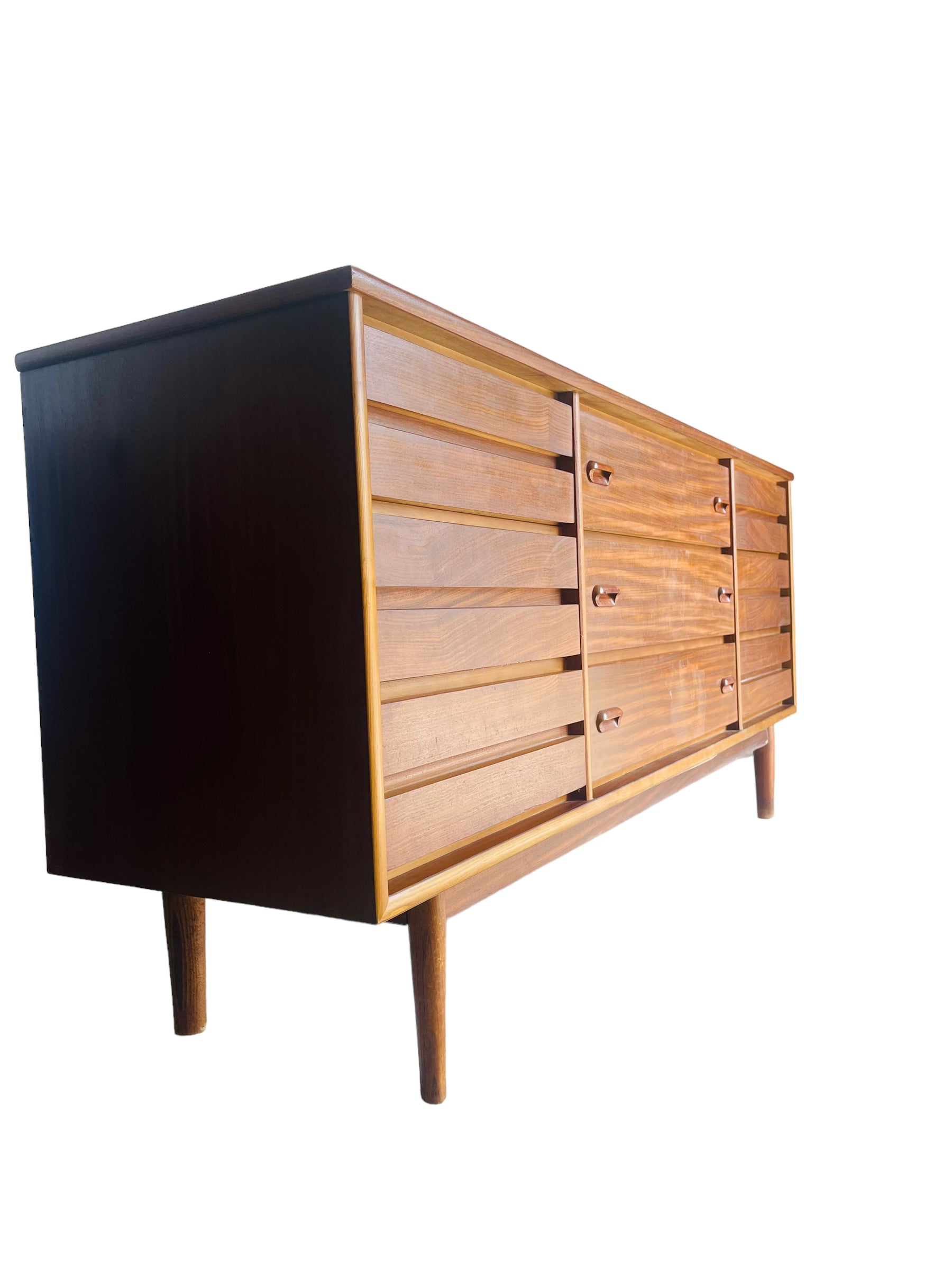 Mid Century Modern Walnut Dresser/Credenza by Stanley Furniture  image 6