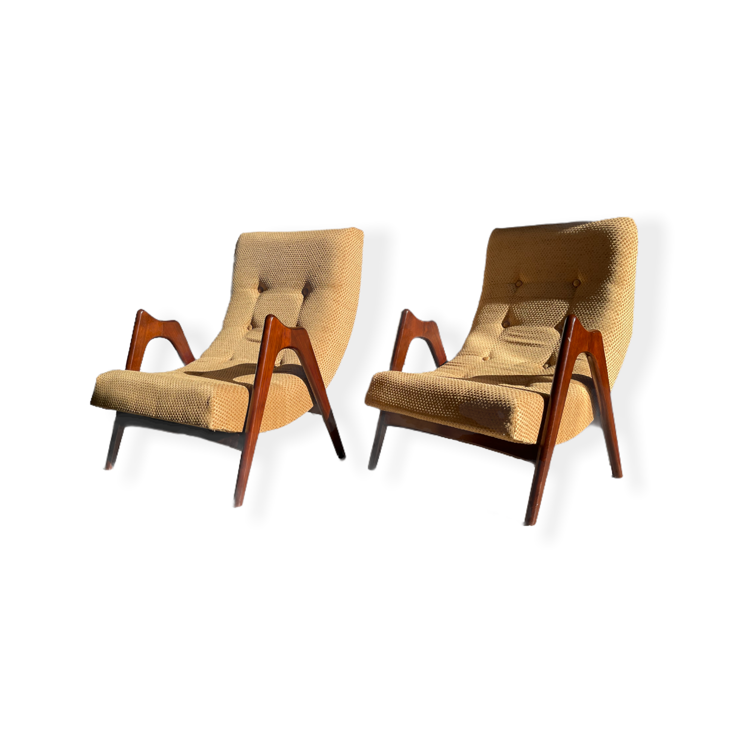 Pair Mid-Century Modern Lounge Chairs by Adrian Pearsall image 1