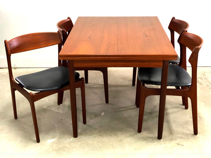 Mid-Century Danish Modern Teak Draw Leaf Dining Table image 1
