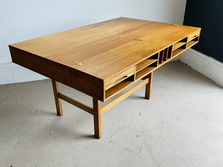 Danish Modern Teak Flip Top Desk by Peter Lovig Nielsen image 8