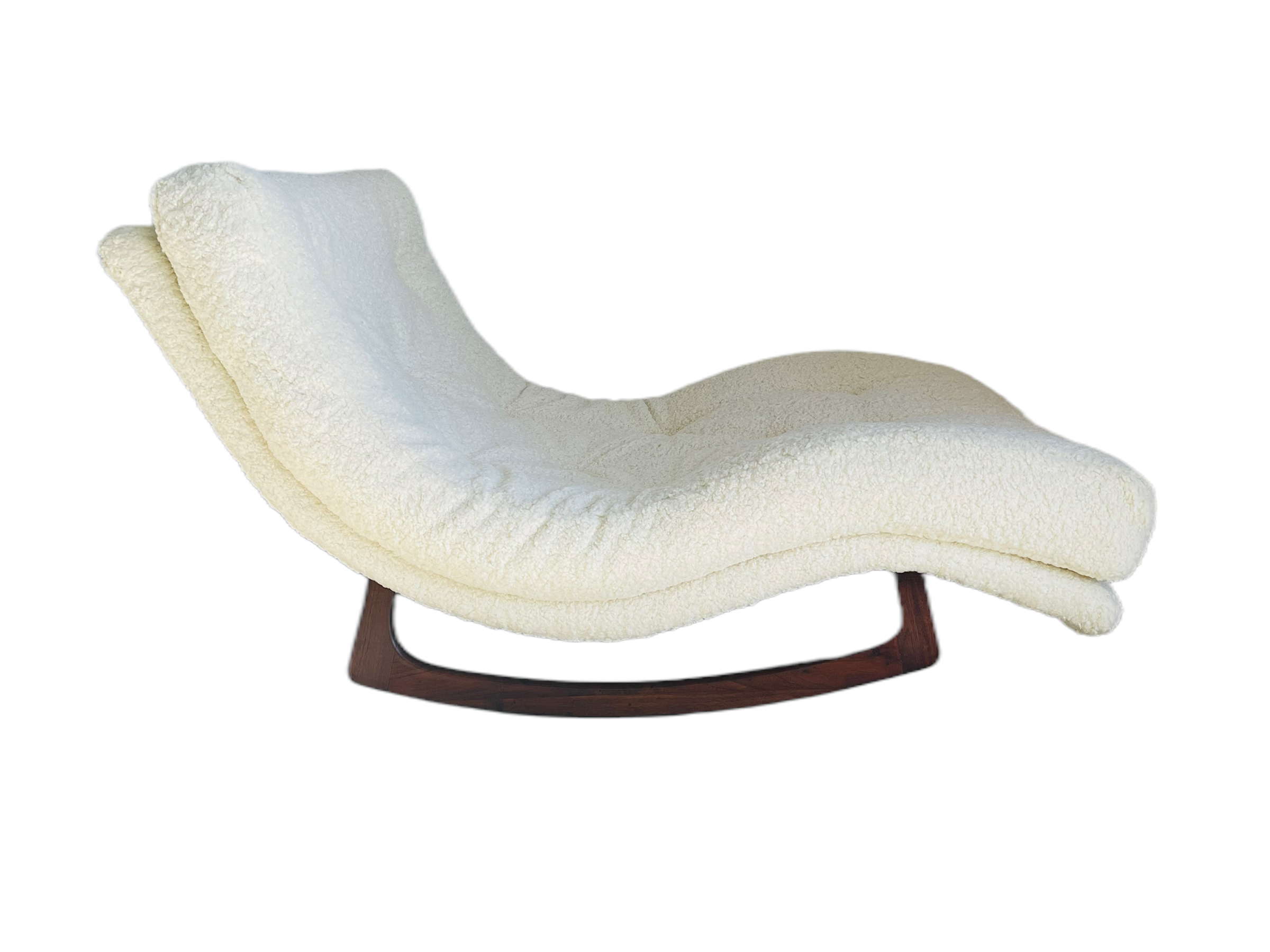 Adrian Pearsall Boucle Wave Rocking Lounge Chaise  image 2