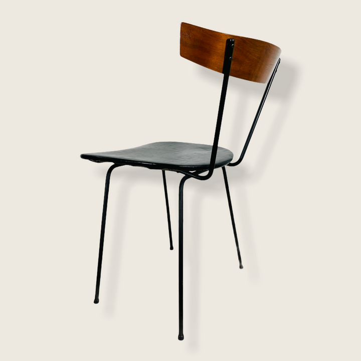 Mid-Century Modern Paul McCobb Style 1535 Iron & Walnut Desk or Dining Chair image 4