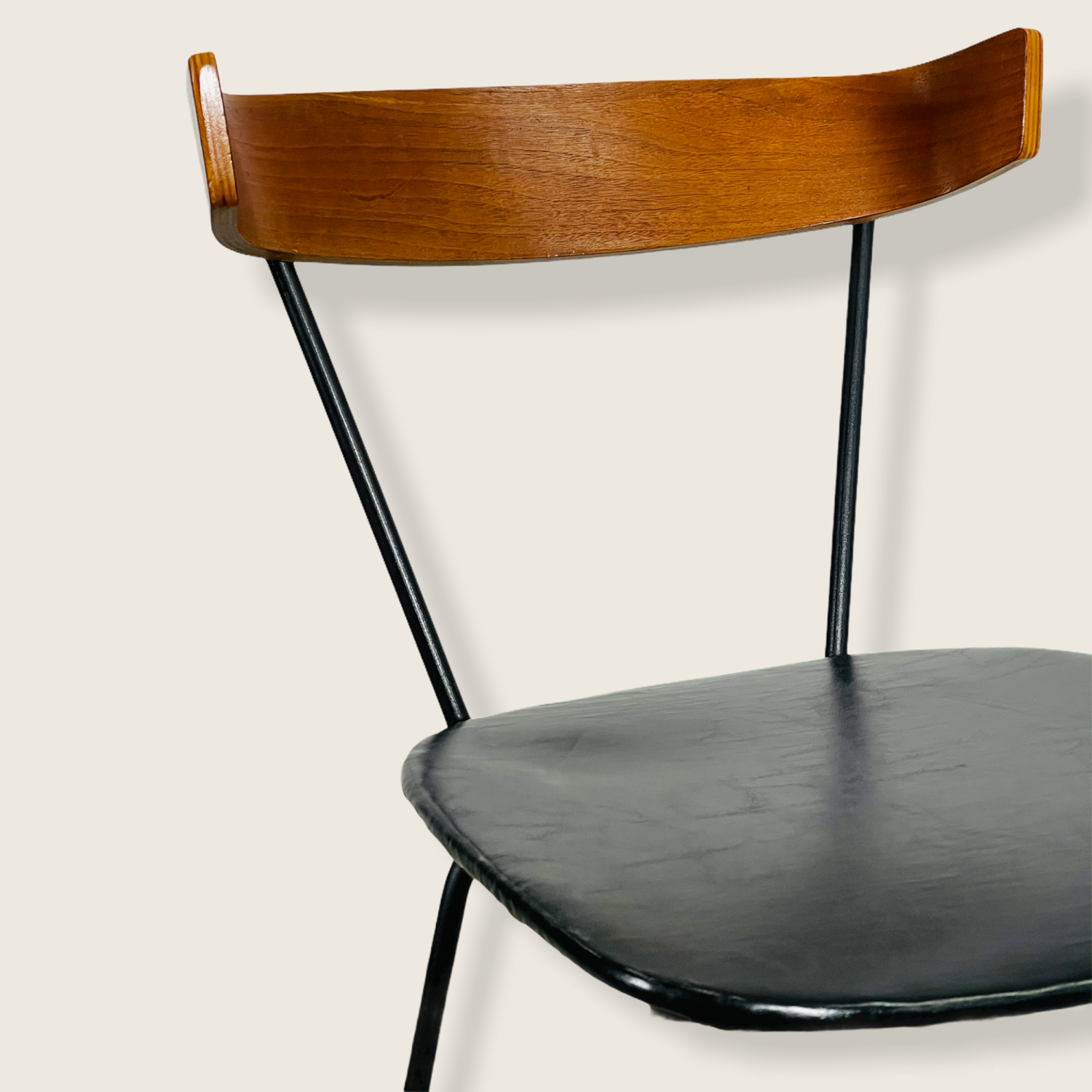 Mid-Century Modern Paul McCobb Style 1535 Iron & Walnut Desk or Dining Chair image 8