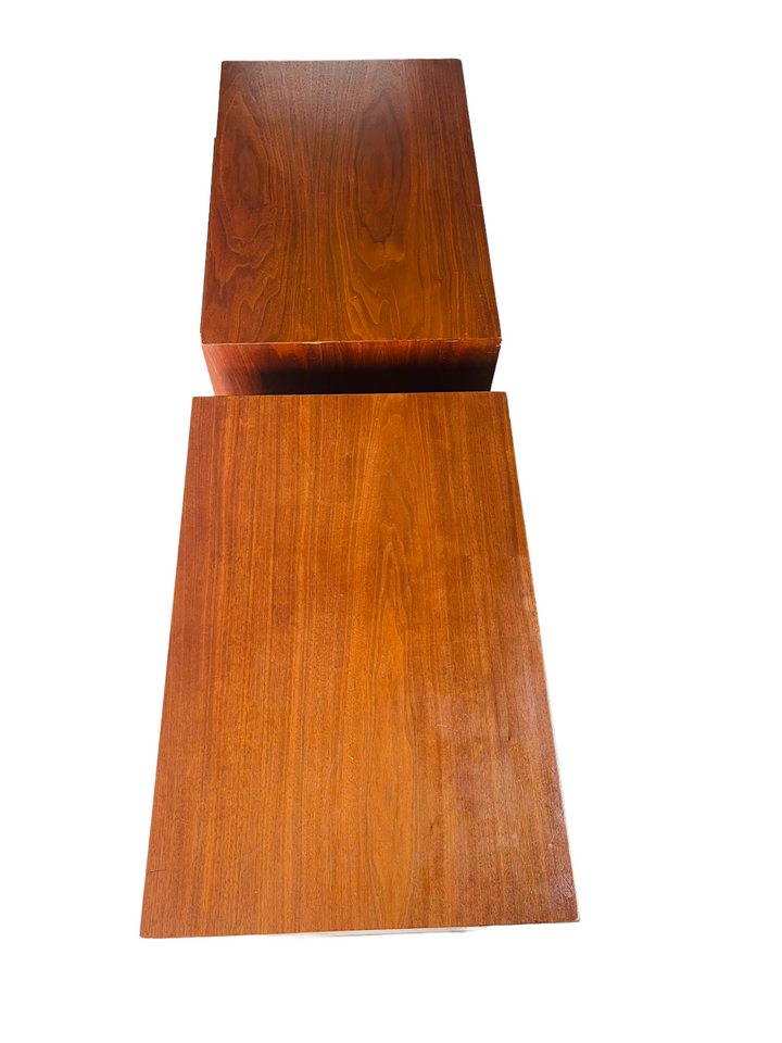 Pair of Mid-Century Modern Walnut Nightstands  image 3