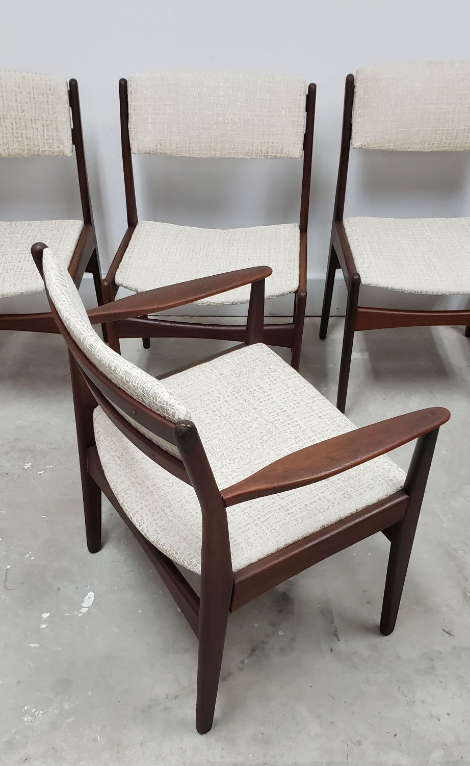 Set (7) Poul Volther Frem Rojle Dining Chairs Denmark c 1960 image 4
