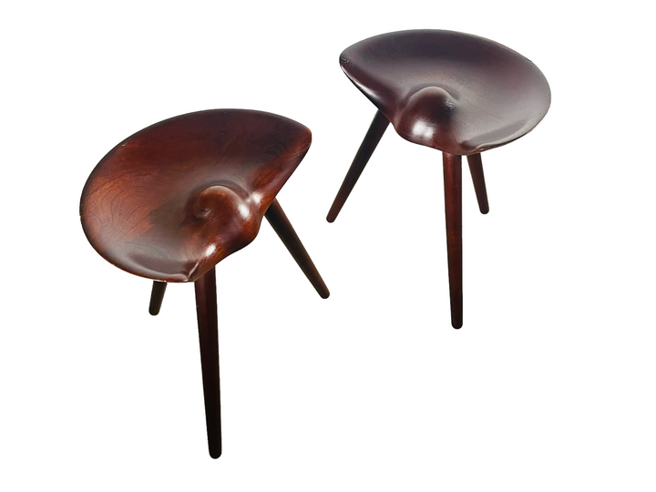 Pair of Stools by Mogens Lassen for Cabinetmaker K. Thomsen  image 12